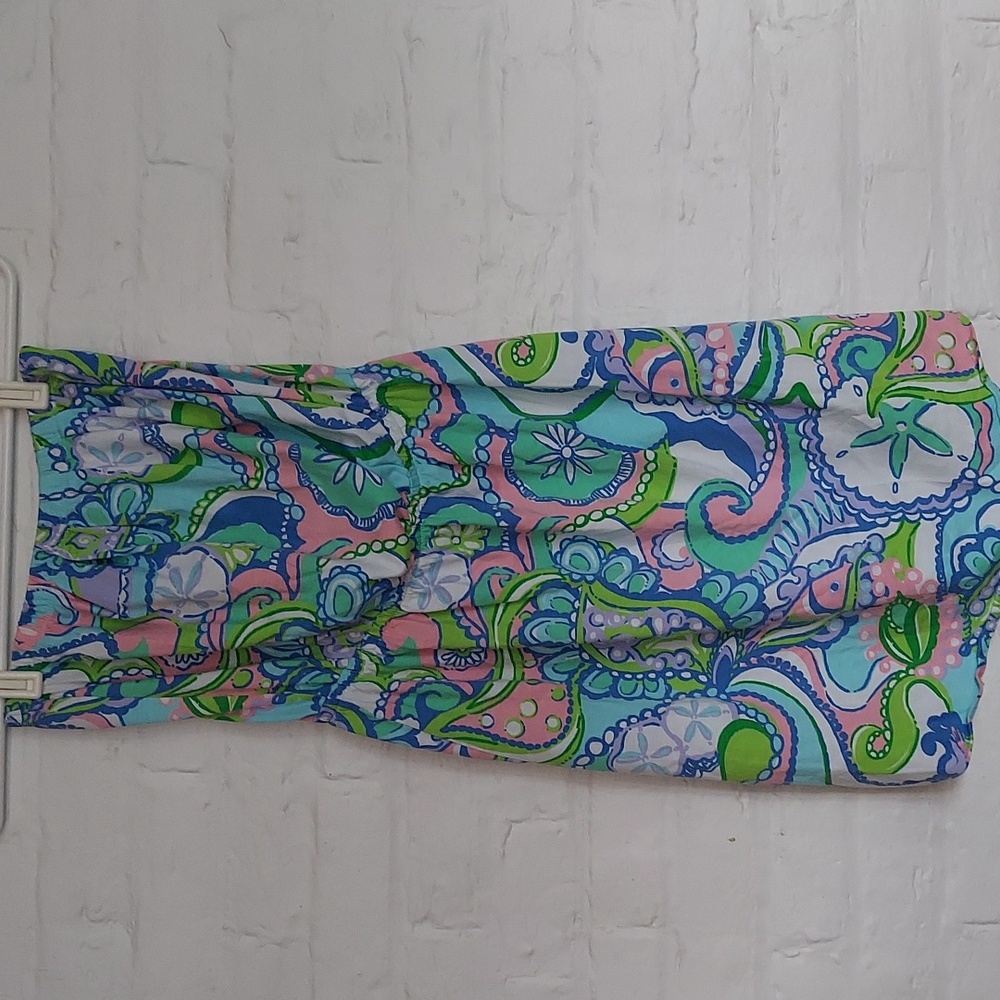 Lilly Pulitzer Strapless Dress, Size XS, Total Length 28"